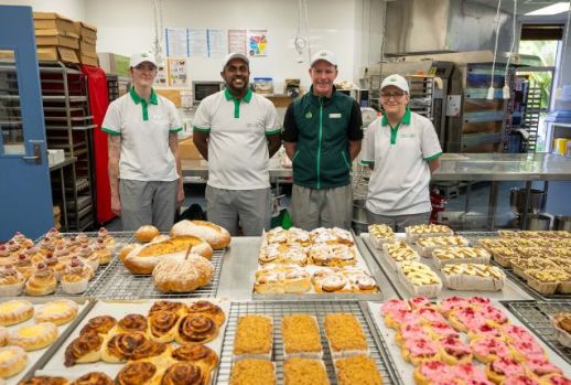 From left Karli (winner), Shehan, Kyle and Tiffany at the Woolworths Baker of the Year final 2