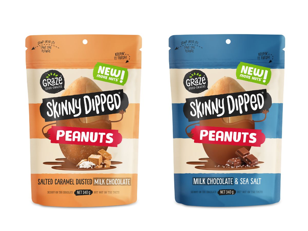 Graze skinny dipped peanuts