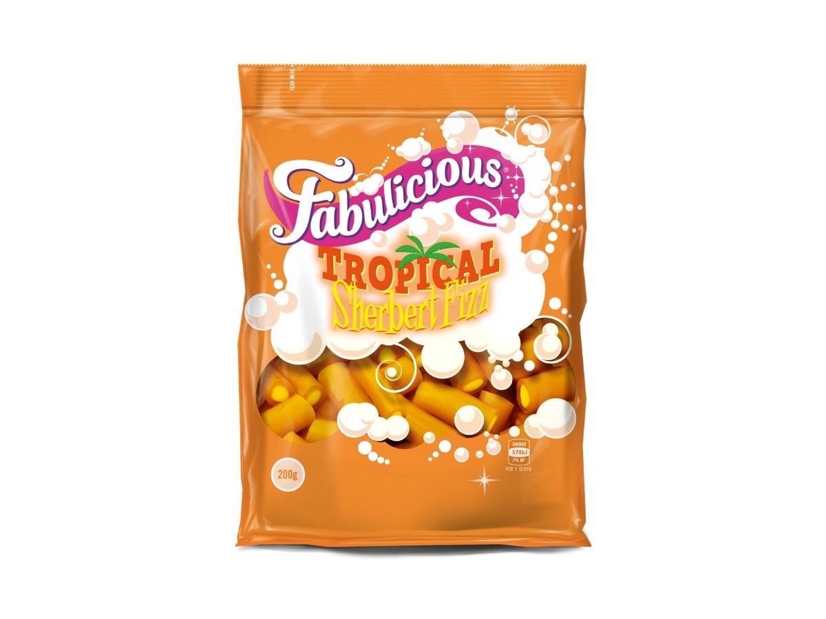 RJ’s Fabulicious Tropical Sherbert Fizz 200g