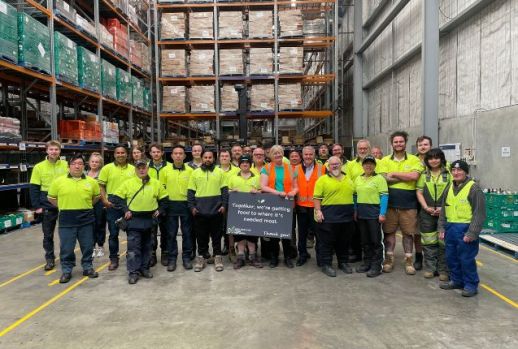 NZ Food Network CEO Gavin Findlay pays a visit to the Foodstuffs South Island Christchurch distribution centre